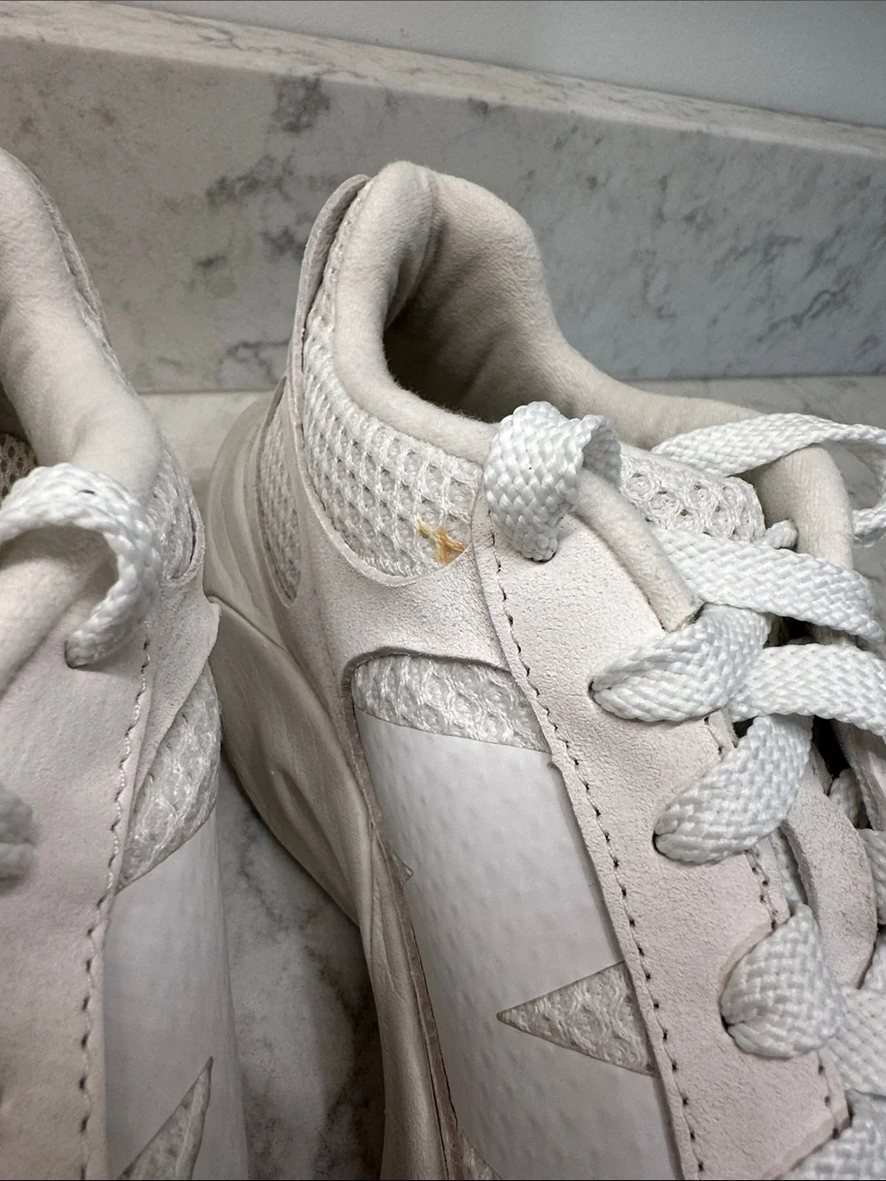 New Balance Women's White Chunky Dad Sneakers - Picture 3 of 7